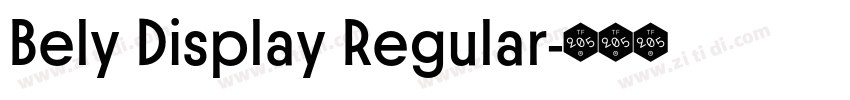 Bely Display Regular字体转换
